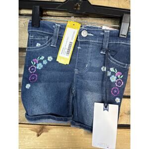 Wallflower Girl Embellished Bermuda Shorts, Indigo, 3T